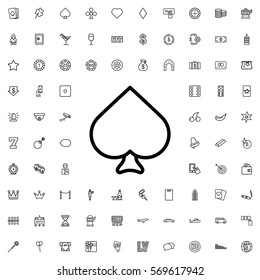 Spades icon illustration isolated vector sign symbol