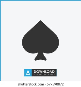 Spades Icon Illustration Isolated Vector Sign Symbol