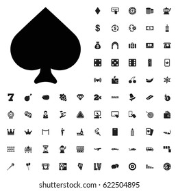 Spades icon illustration isolated vector sign symbol. casino icons vector set. on white background