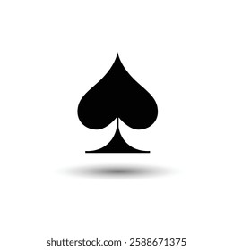 Spades Icon Logo template, Playing card spade suit flat icon for apps and websites