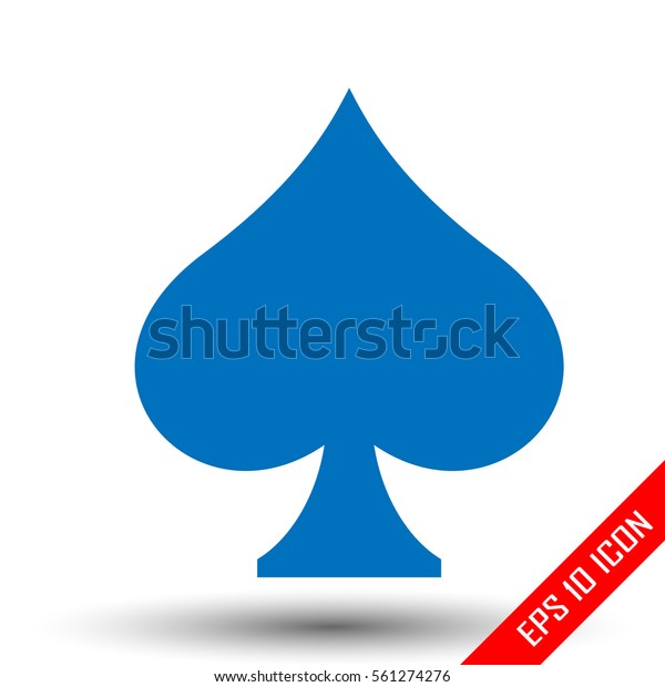 Spades Icon Simple Flat Logo Spades Stock Vector (Royalty Free) 561274276
