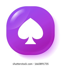 Spades-Symbol im trendigen, flachen Stil