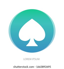 Spades icon in trendy flat style