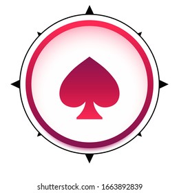 Spades icon in trendy flat style