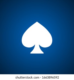 Spades-Symbol im trendigen, flachen Stil