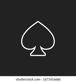 Spades icon in trendy flat style