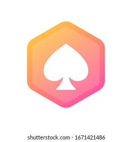 Spades icon in trendy flat style