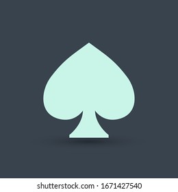 Spades icon in trendy flat style