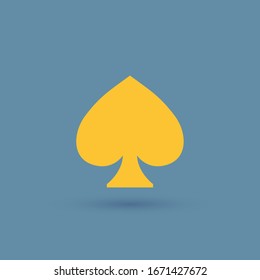 Spades icon in trendy flat style