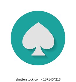 Spades icon in trendy flat style
