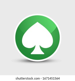 Spades icon in trendy flat style
