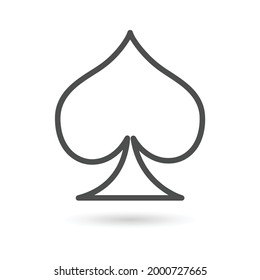 Spades icon in trendy flat style isolated on background.