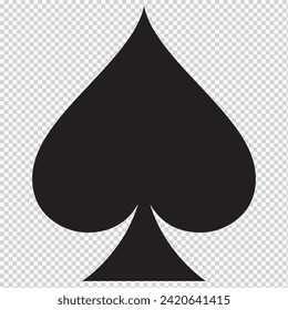 Icono de Spades en estilo plano de moda aislado en el fondo. Símbolo de la página de iconos de Spades para el diseño de su sitio web Símbolo del icono Spades, aplicación, interfaz de usuario. Icono de Spades Ilustración del vector, EPS10.