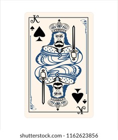 spades king playing card game symbol character style