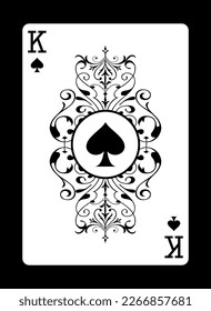 spades playing card, florish pattern