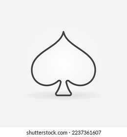 Espadas Juego de tarjetas Concepto vector línea delgada icono o símbolo mínimo