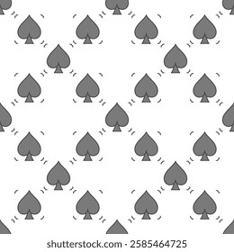 Spades Playing Card Suit vector concept simple colored seamless pattern or background