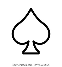 Spades Playing Cards icon Symbol color editable