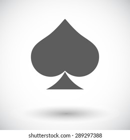 Spades. Single flat icon on white background. Vector illustration.