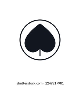Spades Anzug, Vektorkonzept rund um das feste Symbol oder Zeichen