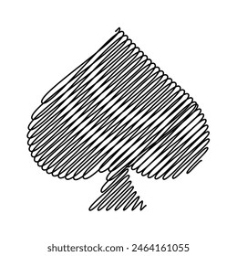 Spaten Symbol Gewindelinien Vektorillustration