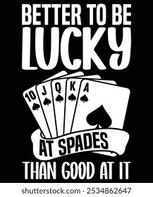 Spades T-shirt Design Vector Illustration