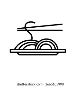 Spagetti Line Icon, Concept Sign, Outline Vector Illustration, Linear Symbol.