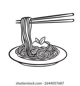 Spagetti Rounded Line. isolado no fundo branco 