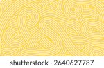 Spaghetti background. Abstract Yellow Noodle Pattern on Light Background. Geometric Food Inspired Design for Asian or Italian kitchen design.