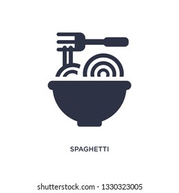 spaghetti bolognese icon. Simple element illustration from bistro and restaurant concept. spaghetti bolognese editable symbol design on white background. Can be use for web and mobile.