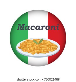 Spaghetti bolognese isolated on white vector illustration