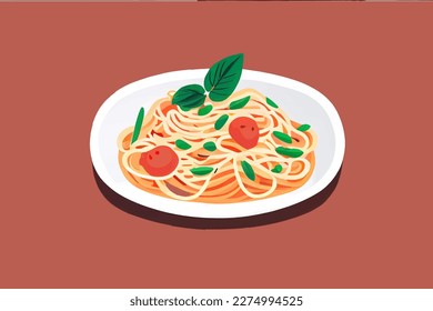 Spaghetti bolognese served on a white plate