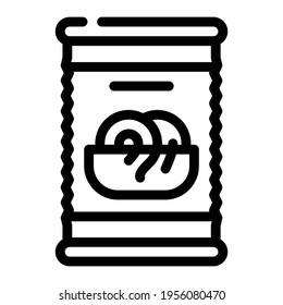 spaghetti canned food line icon vector. spaghetti canned food sign. isolated contour symbol black illustration