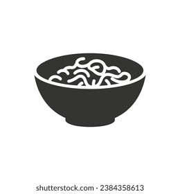 Icono de Spaghetti Carbonara sobre fondo blanco - Ilustración vectorial simple