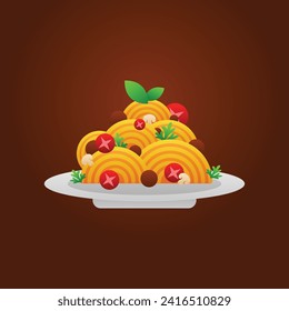 Vector de diseño de ilustración de Spaghetti Day