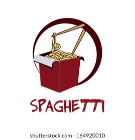 spaghetti design over white background vector illustration
