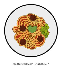 spaghetti dish icon