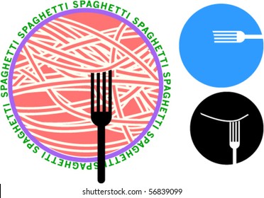 Spaghetti and fork