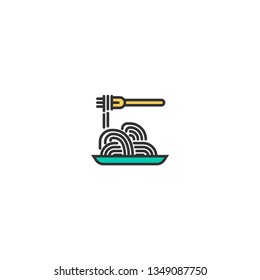 Spaghetti icon design. Gastronomy icon vector illustration