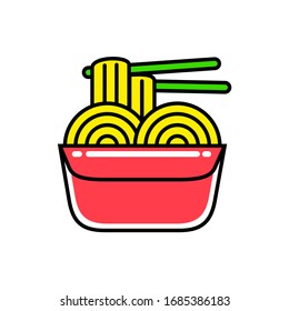 Spaghetti icon. Graphic element illustration with different style on white background.