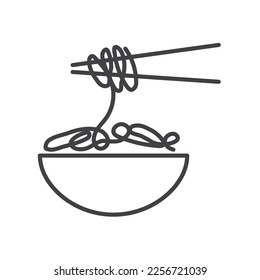Spaghetti icon isolated on a white background 2