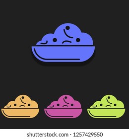 spaghetti icon in multi color. Simple outline vector of Food set icons for UI and UX, website or mobile application
