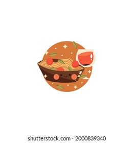 Spaghetti Icon On White Background