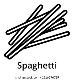 Spaghetti icon. Outline spaghetti vector icon for web design isolated on white background