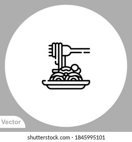 Spaghetti icon sign vector,Symbol, logo illustration for web and mobile