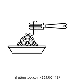 Spaghetti icon Symbol mark in Outline style