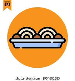 Spaghetti icon vector design. Restaurant symbol for your website design, logo, app, UI. Eps10 vector illustration.