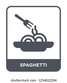 spaghetti icon vector on white background, spaghetti trendy filled icons from Hotel and restaurant collection, spaghetti simple element illustration