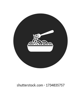 Spaghetti icon vector. Pasta sign