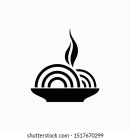 spaghetti icon vector sign symbol isolated